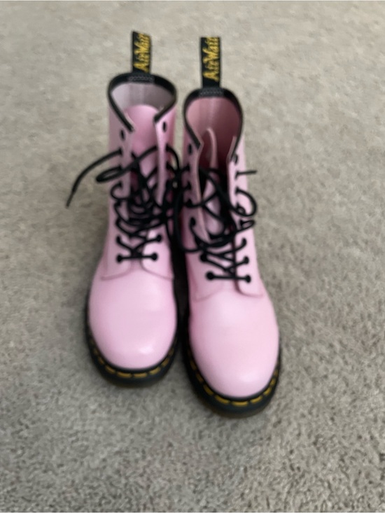 Dr. Martens Shoes - Dr. Martens Pink 8-Eye Lace-Up Combat Boots